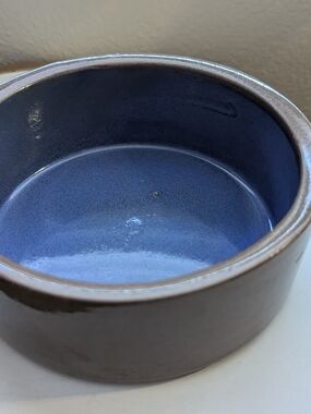 Handmade Ceramic Bowl in Blue and Brown - Home Art